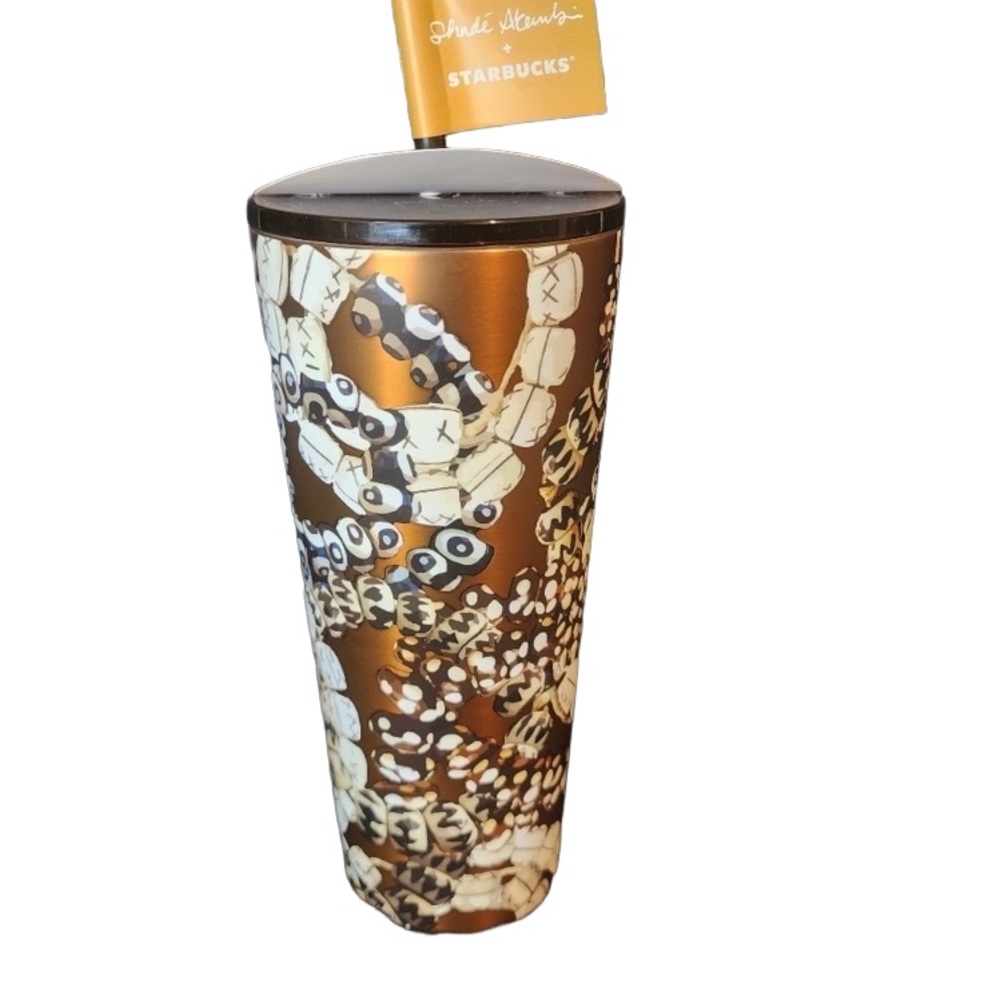 NWT Starbucks Shade Akanbi Beans Gold And Black 24 ozTumbler